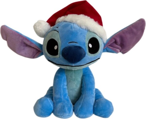 Disney Stitch With Christmas Hat Plush 25cm