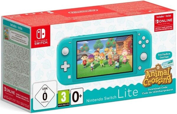 Nintendo Switch Lite + Animal Crossing New Horizon Turquoise