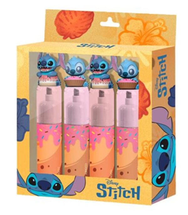 Disney Stitch & Angel Donut Pack of 4 Highlighters
