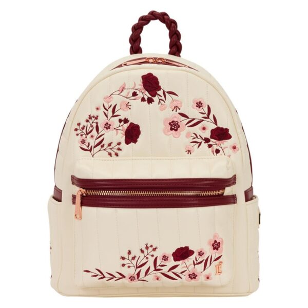Cream & Red Floral Loungefly Backpack