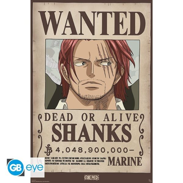 One Piece Wanted Shanks Wano Poster 91x61cm