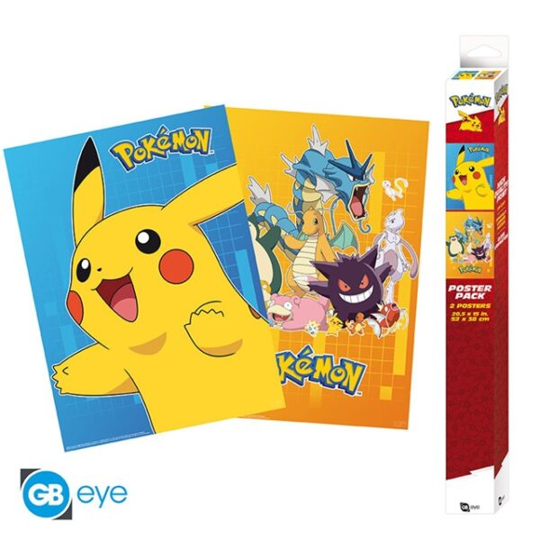 Pokemon Colourful Characters 2 Posters Set 52x38cm