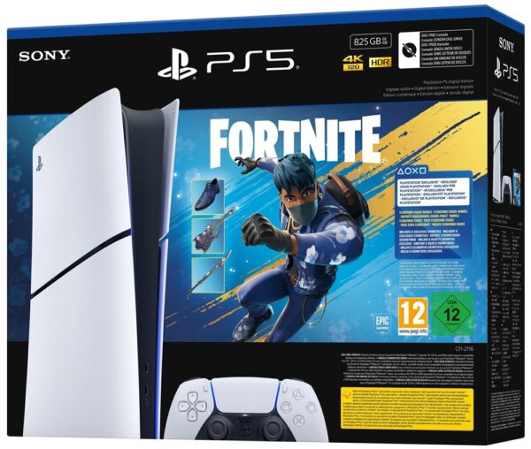 Sony PlayStation 5 Console Slim Digital Edition Flowering Fortnite Bundle