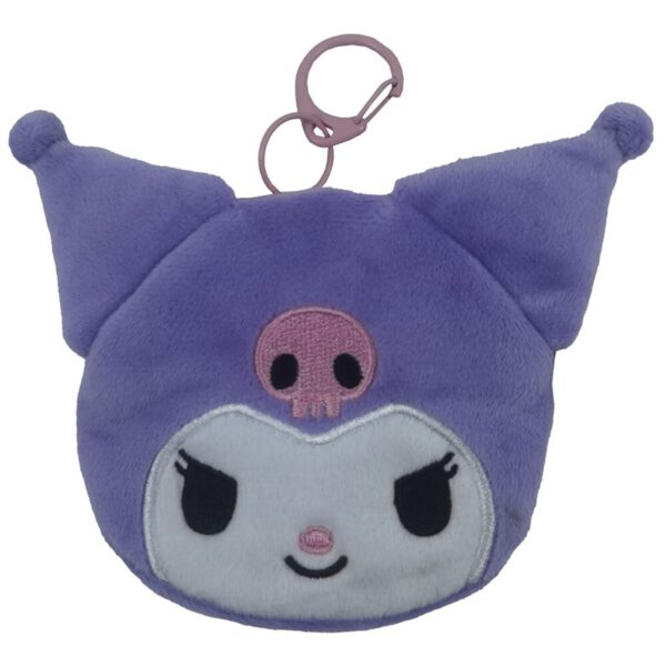 Hello Kitty Kuromi Purple Head Plush Coin Purse