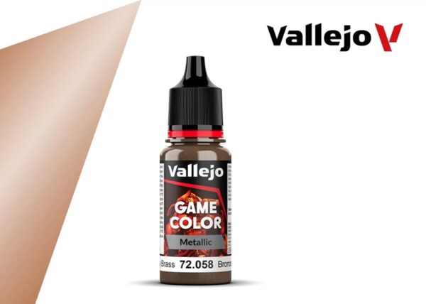 Vallejo Game Color Metallic Brassy Brass 18ml