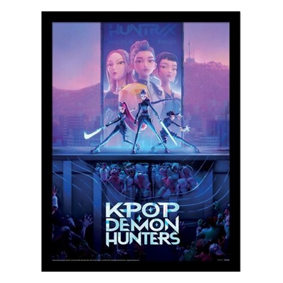 K-Pop Demon Hunters Key Art Frame 45x35cm