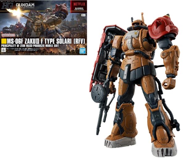 Gundam Zaku II F Type Solari (RFV) HG 1/144 Bandai Model Kit