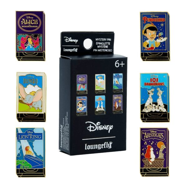Disney Classic VHS Cover Funko Loungefly Blind Box Enamel Pin