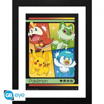 Pokemon Starters Scarlet & Violet Frame 30x40cm