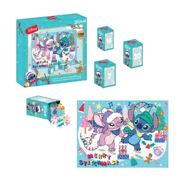 Disney Stitch & Angel Advent Calendar Puzzle 1000 Pieces