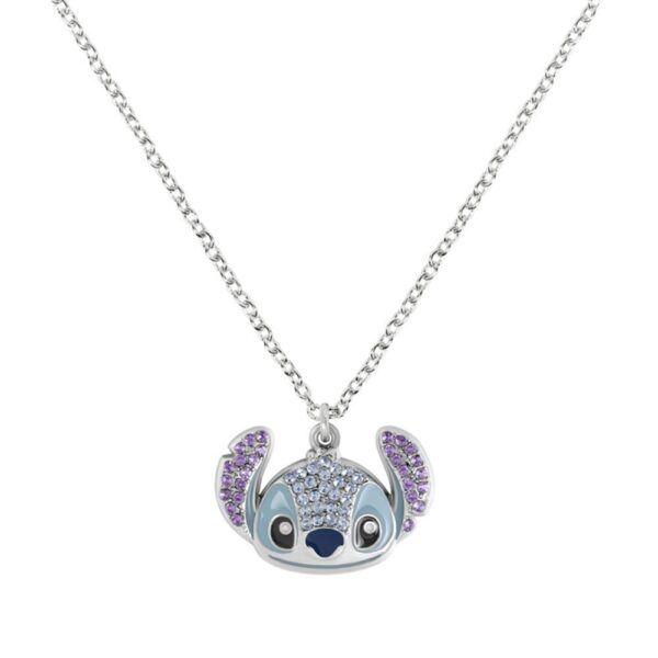 Disney Stitch Head Crystal Pendant Necklace