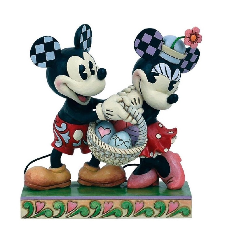 pos-028399382019-1cf5c9431e92c12a6433b9a9b07aba68.jpg Disney Mickey & Minnie With Easter Eggs Enesco Traditions Figurine - Image 1