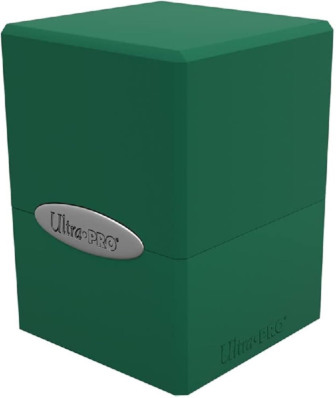 pos-074427155889-4f61df1ac3f37c8511fabc440fcb9b7e.jpg Ultra Pro Deck Box Satin Cube Forest Green - Image 1