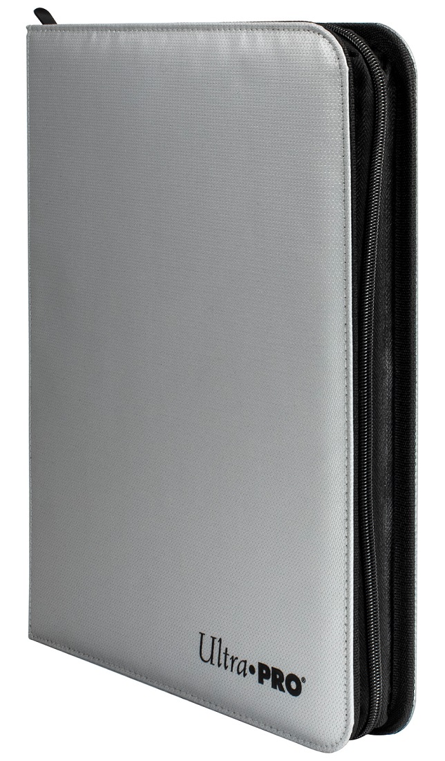 pos-074427159450-506c7e1f79d01c9d2295a95a90a28f1c.jpg Ultra Pro Silver 9-Pocket Pro Binder Zippered - Image 1