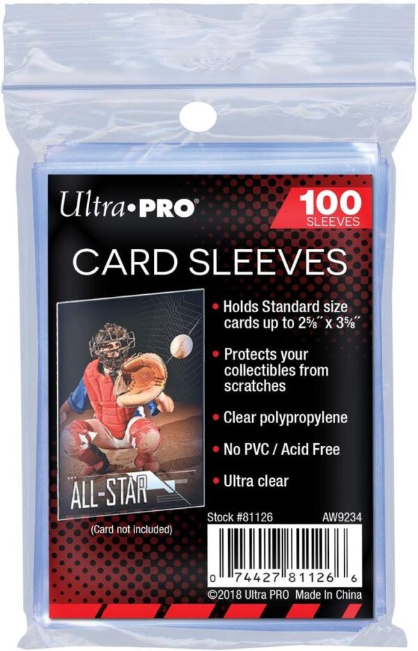 Ultra Pro Standard Sleeves Regular Soft Card (100 Sleeves)