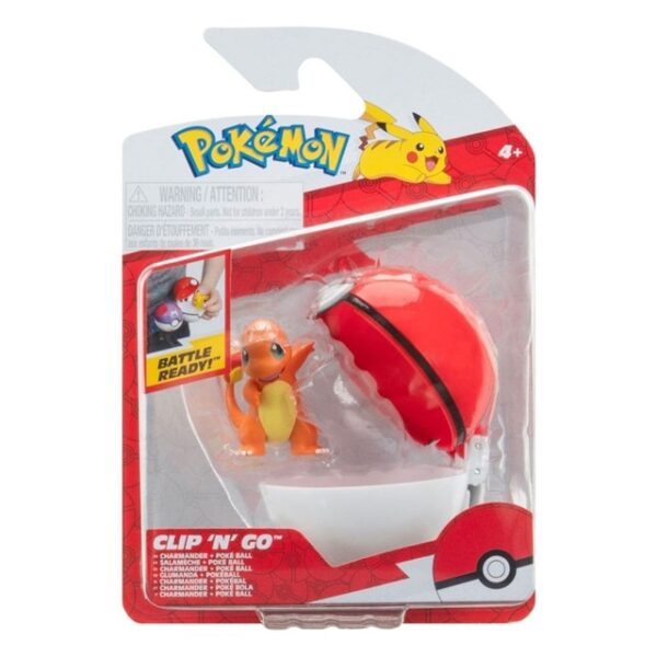 Pokemon Charmander & Poke Ball Clip'n'Go Figure
