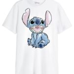 Disney Stitch Sketch White T-Shirt (S)