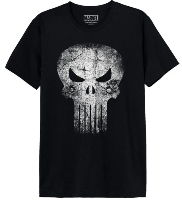 Marvel Punisher Skull Distress T-Shirt Men (S)