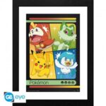 Pokemon Starters Scarlet & Violet Frame 30x40cm