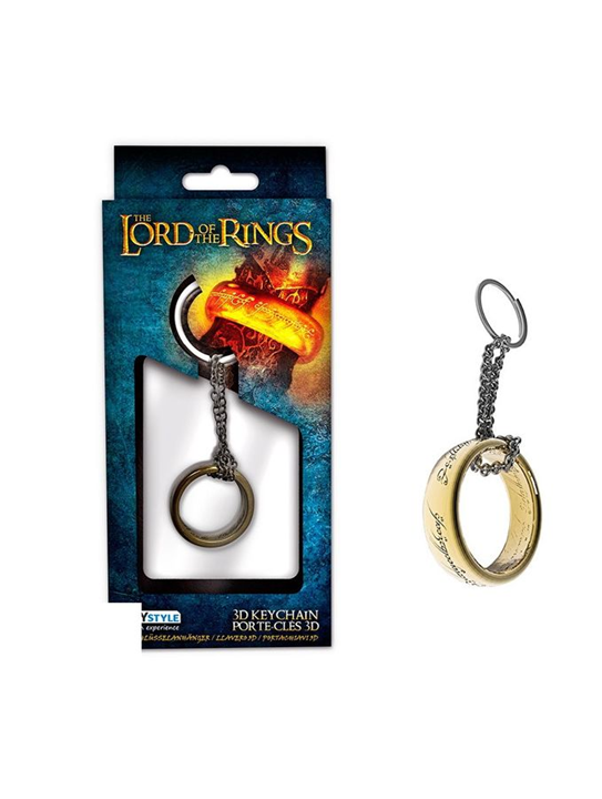pos-3700789256007-648e4c746a57b5b6e1352b9e8f076cd8.png The Lord Of The Rings The Ring Keychain - Image 1