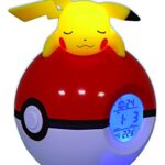 Pokemon Pikachu Pokeball Alarm Clock with LED Lamp
