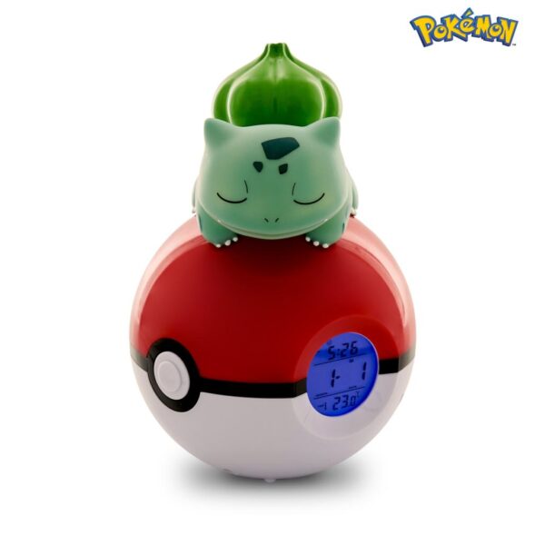 Pokemon Bulbasaur Pokeball Alarm Clock with LED Lamp