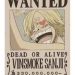 One Piece Sanji Wanted Wall Light Led 30cm
