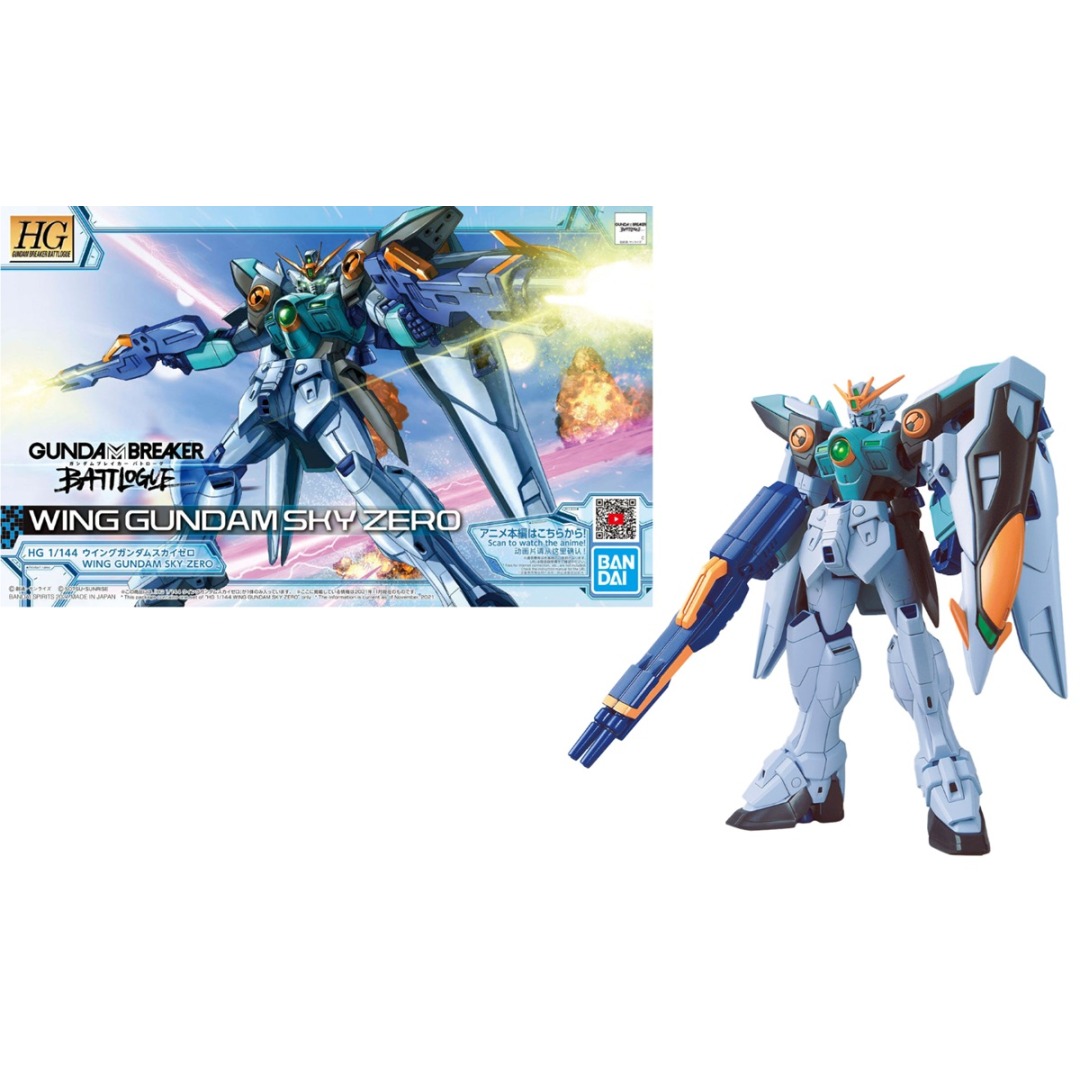 pos-4573102620323-8cfaead801f1b131c6d637033fdd8e0d.jpg Gundam Wing Sky Zero HG 1/144 Bandai Model Kit - Image 1