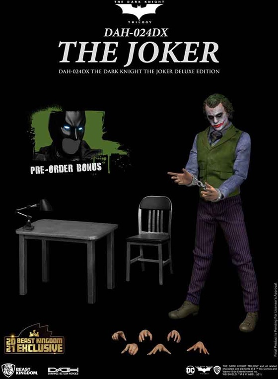 DC Batman The Dark Knight The Joker Deluxe Dynamic 8ction Heroes Beast Kingdom Figure