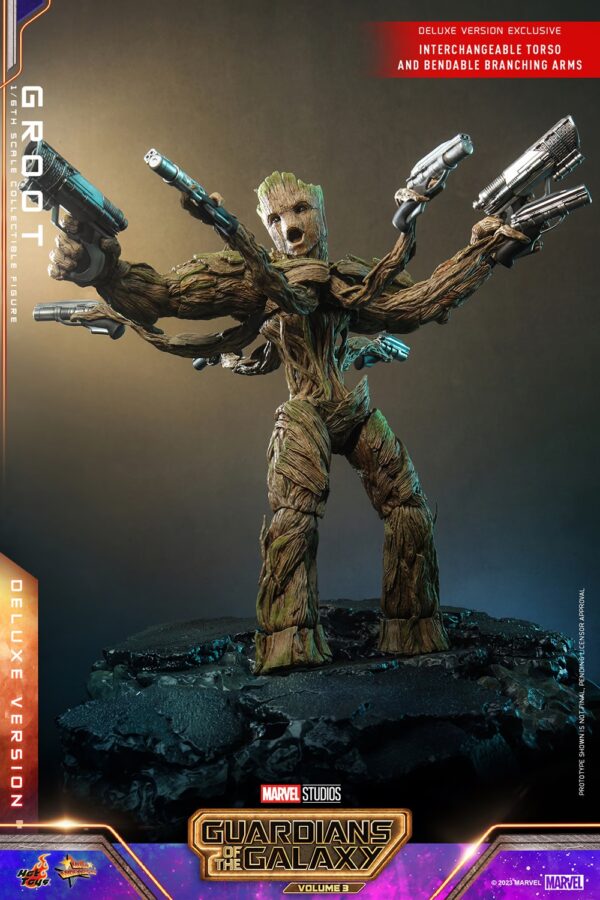 Marvel The Guardians of Galaxy Vol. 3 Groot Deluxe Edition Sixth Scale Hot Toys Figure