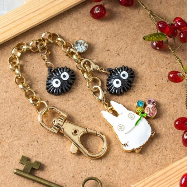 My Neighbor Totoro White Totoro & Fruits Chainette Charms