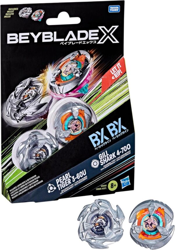 Beyblade X Gill Shark 4-70O & Pearl Tiger 3-60U Dual Pack