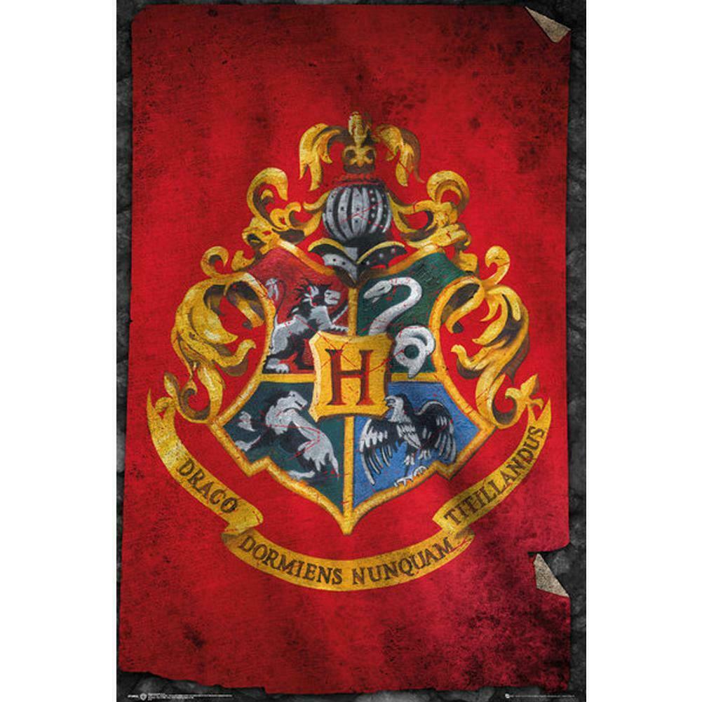 pos-5028486324859-587e6e22fda69a8ac9b85460fd6ab784.jpg Harry Potter Hogwarts Flag Poster 61x91cm - Image 1