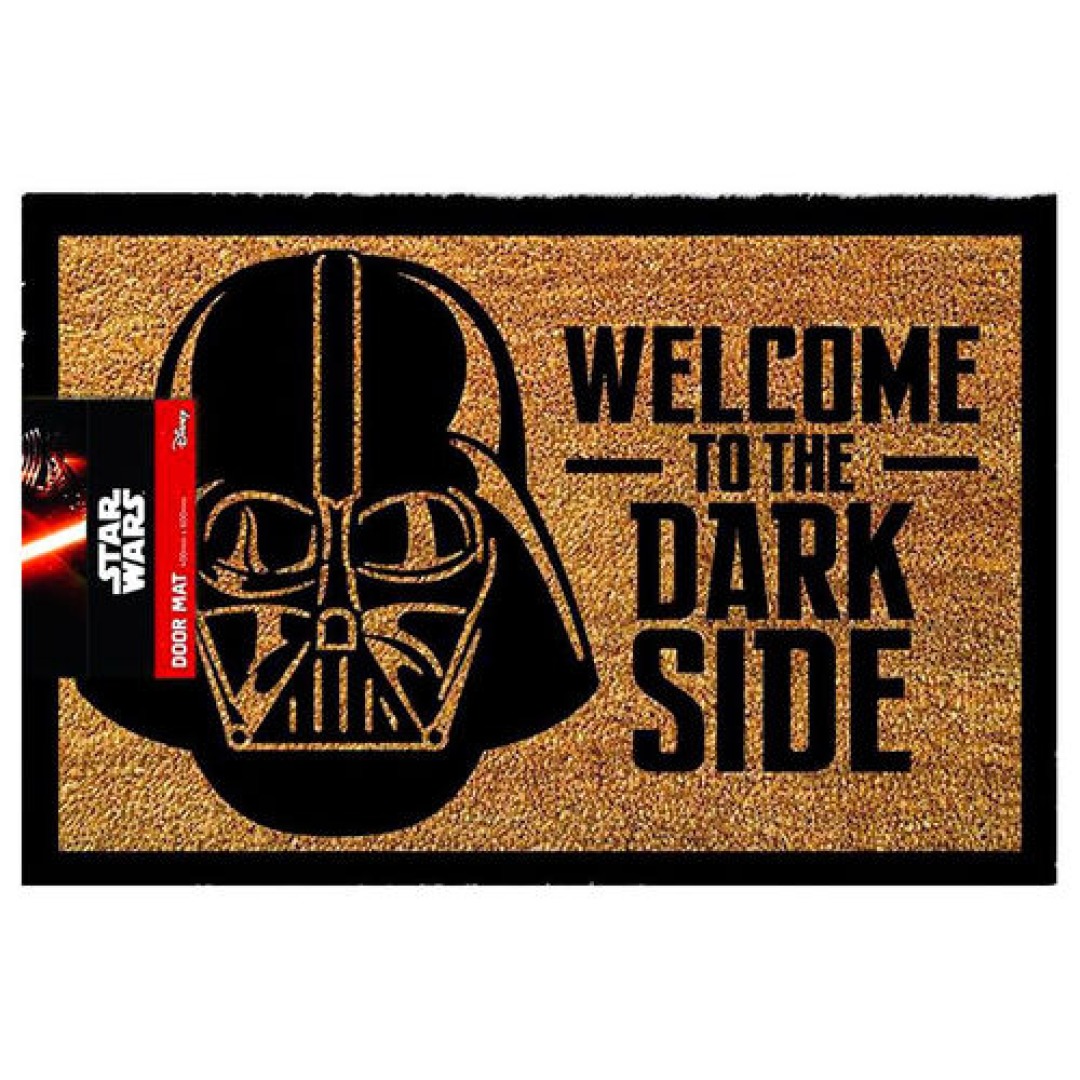 pos-5050293850337-b0b37d64abeef082a90ece7044aa8517.jpg Star Wars Darth Vader Welcome To The Dark Side Door Mat - Image 1