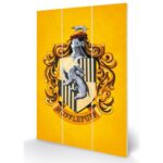 Harry Potter Hufflepuff Crest Wood Print 20x29.5cm