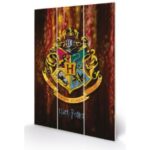 Harry Potter Hogwarts Crest Wood Print 20x29.5cm
