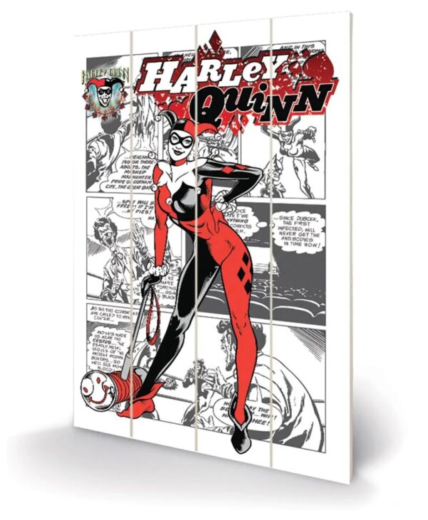 DC Comics Harley Quinn Wood Print 40x59cm