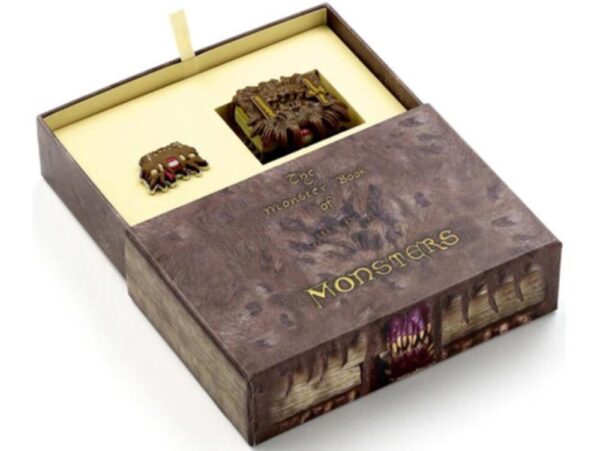 Harry Potter Monster Book Keychain & Pin Badge Gift Set