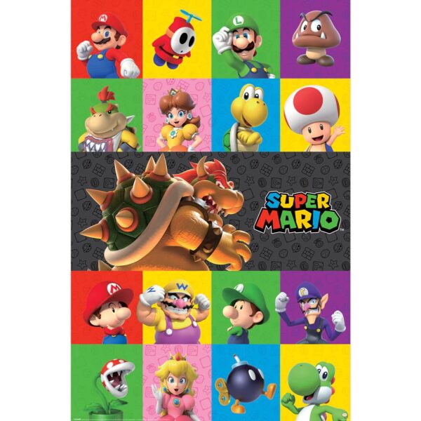 Super Mario Characters Poster 61x92cm