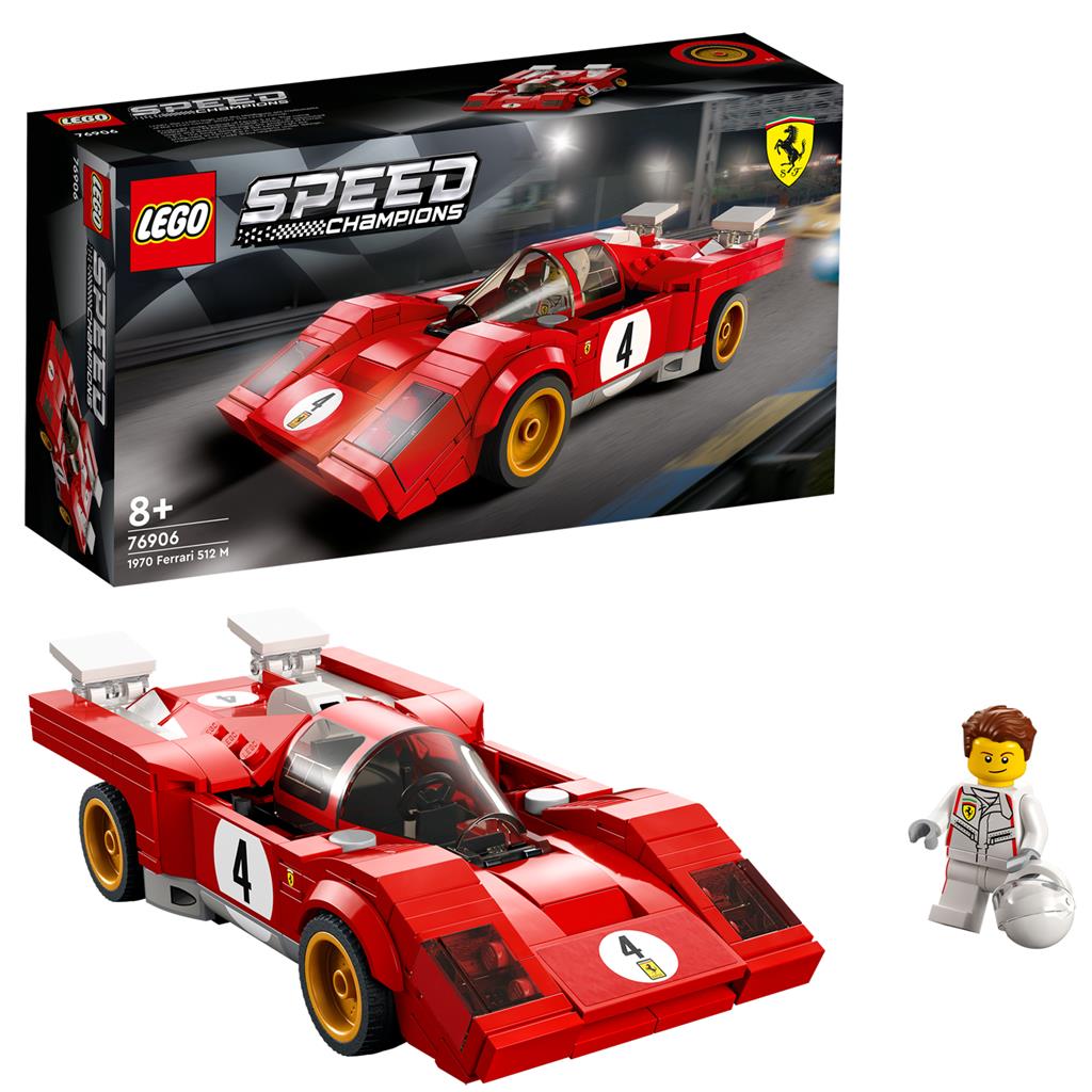 pos-5702017119045-da7d175afdb7d93fbdf02c35c2965b8d.jpg LEGO Speed Champions 76906 1970 Ferrari 512 M - Retired - Image 1