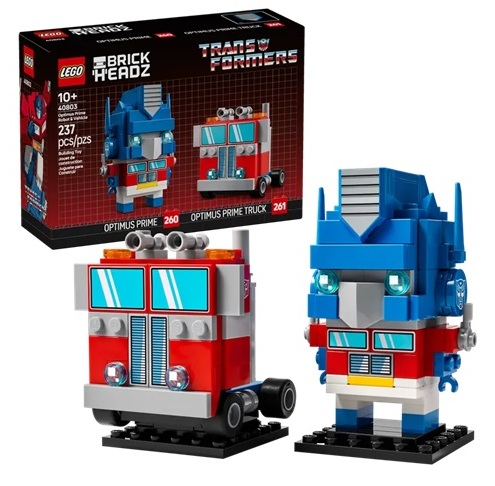 LEGO BrickHeadz 40803 Optimus Prime Robot and Vehicle