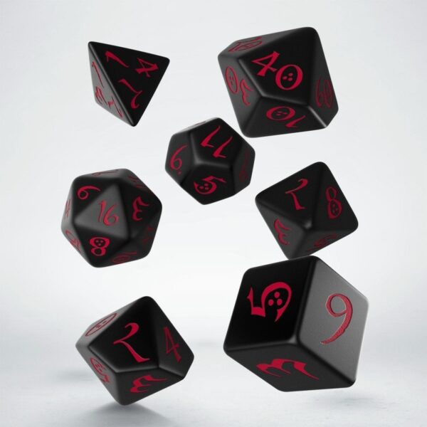 Q-Workshop Classic RPG Black & Red Dice Set