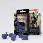 Q-Workshop Wizard Dark Blue & Orange Dice Set