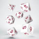 Q-Workshop Classic Runic White & Red Dice Set (7)