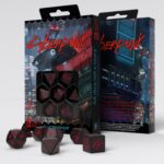 Q-Workshop Cyberpunk Red Dice Set: Blood over Chrome