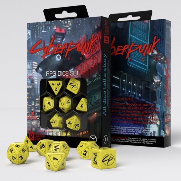 Q-Workshop Cyberpunk Red Dice Set: Danger Zone