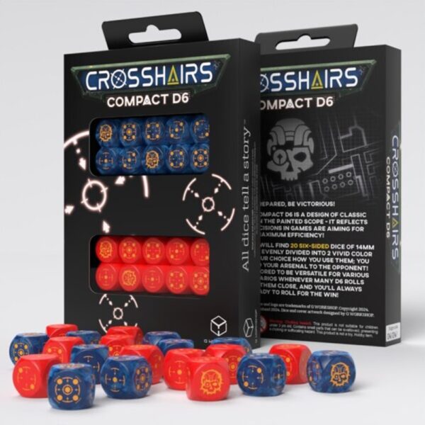 Q-Workshop Fortress Compact D6: Cobalt & Red Set