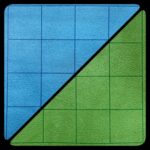 Chessex Battlemat Reversive Blue/Green 1" Squares (23.5" x 26")