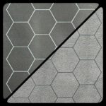 Chessex Megamat Reversive Black/Grey 1" Hexes (34.5" x 48")