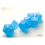 Chessex Frosted Mini-Hedral Caribbean Blue/White 7-Die Set